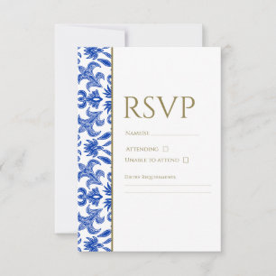 Carte RSVP bleue italienne