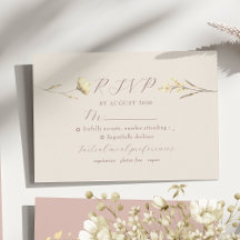 Carte RSVP Blush Fleur sauvage Wedding