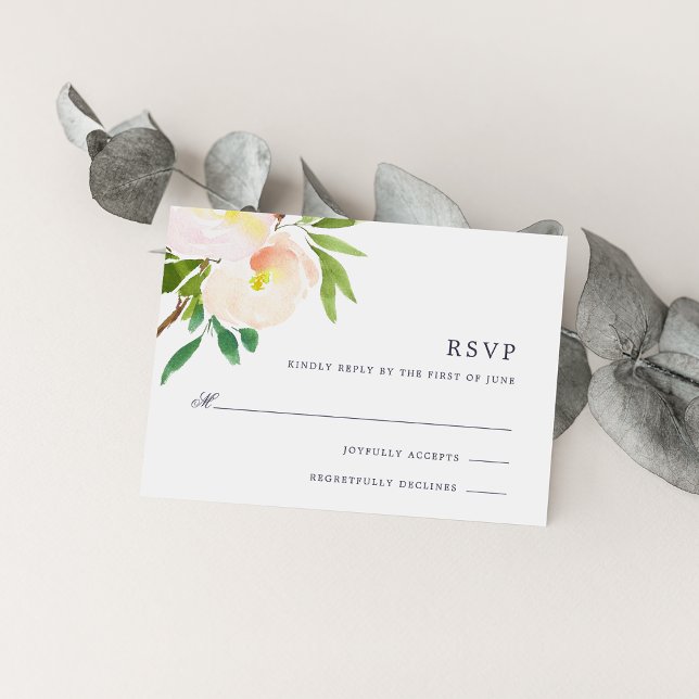 Carte RSVP Blush Spring (Créateur téléchargé)