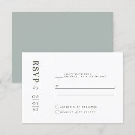 Carte RSVP Bohème minimaliste NINA Sage Green