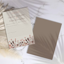 Carte RSVP Boho Fleur sauvage Wedding