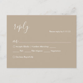 Carte RSVP Boho Wedding, Options de repas