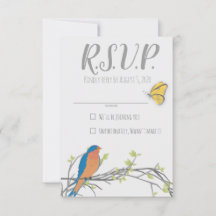 carte RSVP bois pour baby shower