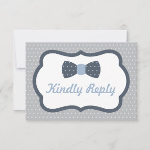 Carte RSVP Bow Cravate, carte de réponse