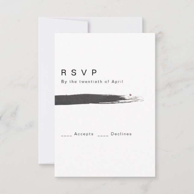 Carte RSVP Brosse Moderne (Devant)