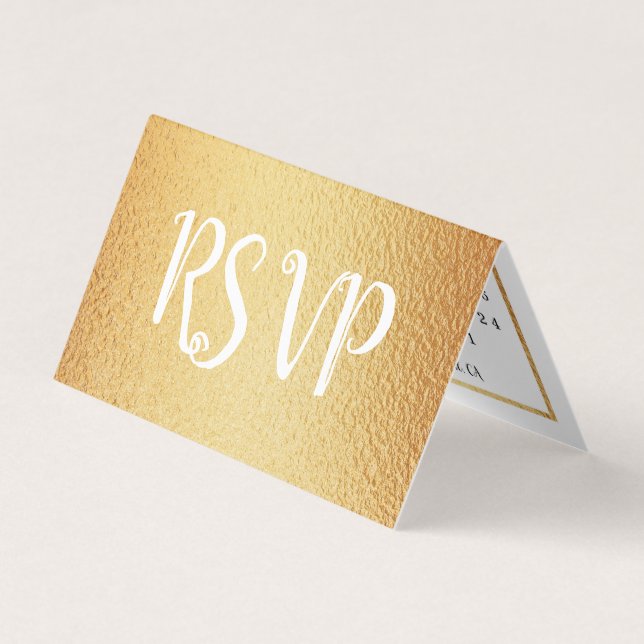 Carte RSVP Calendrier Gold moderne (Devant)