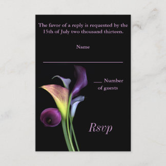 Carte RSVP Calla Lilies