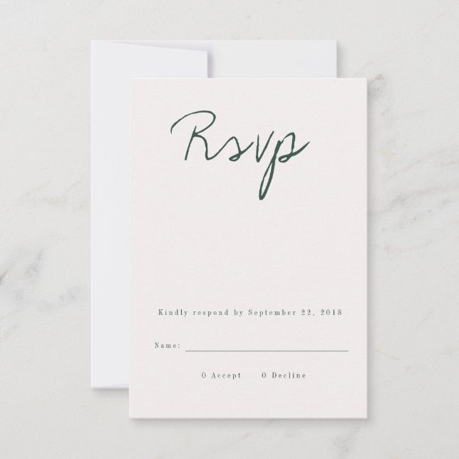 Carte RSVP Calligraphie moderne (Devant)