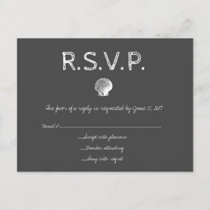 Carte RSVP Chalkboard de la destination de mariage
