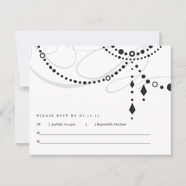 Carte RSVP Chandelier (Devant)