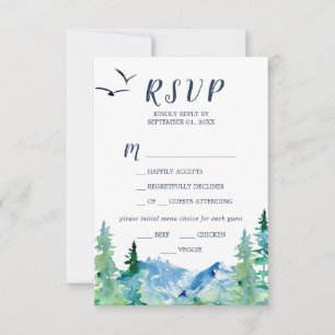 Carte RSVP Choix du menu Rocky Mountain