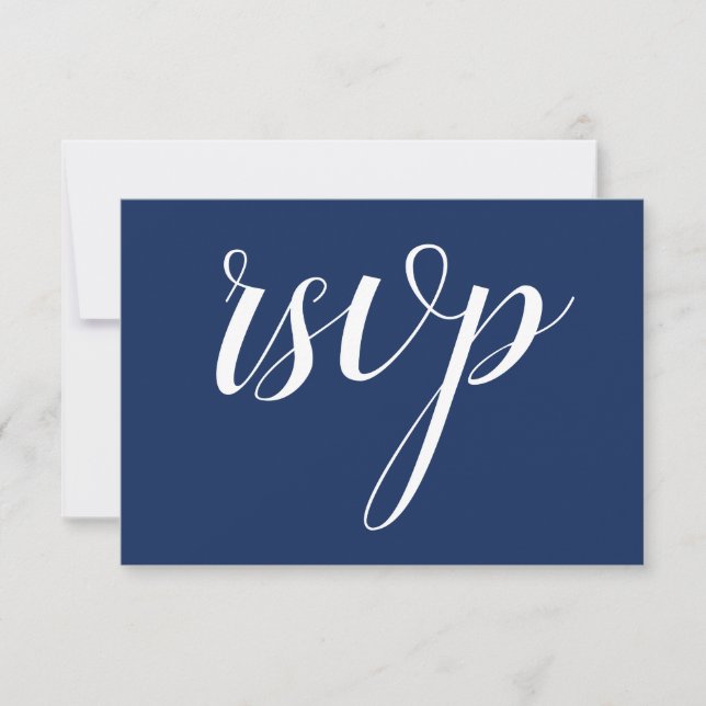 Carte "rsvp" classique, nostalgique et Vintage (Devant)
