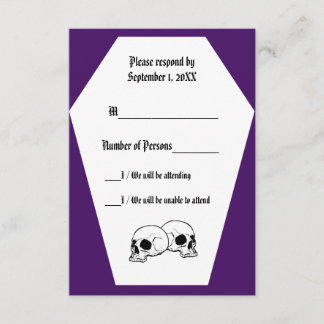 Carte RSVP Coffin Ivory (Indigo)