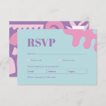 Carte RSVP Collage Confetti