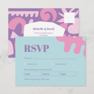 Carte RSVP Collage Confetti