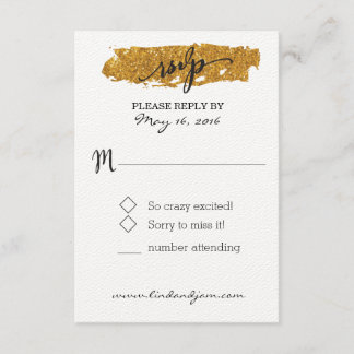 Carte RSVP couleur noire et blanche Parties scinti