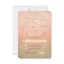 carte RSVP couleur rose