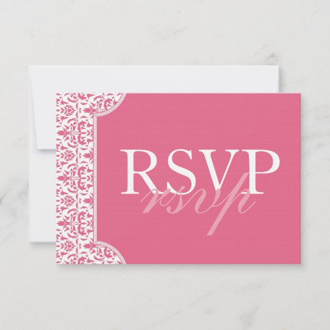Carte RSVP Damas rose (Devant)