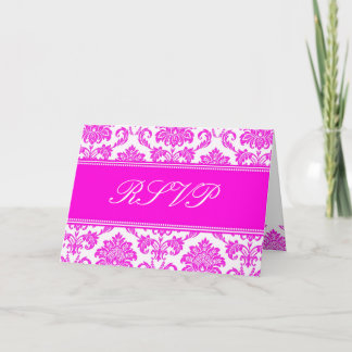 Carte RSVP Damas rose