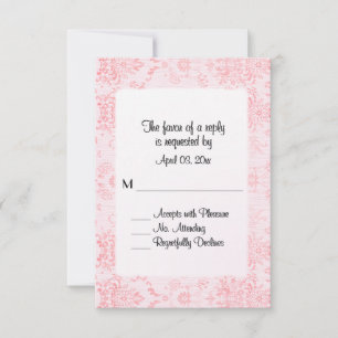 Carte RSVP Damask Rose