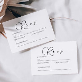 Carte RSVP de calligraphie minimaliste
