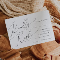Carte RSVP de choix du menu de script Whimsical ho