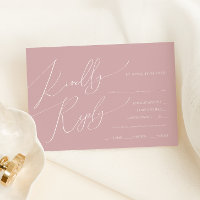 Carte RSVP de choix du menu Rose de script Boho ho