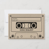 Carte RSVP de demande de chanson