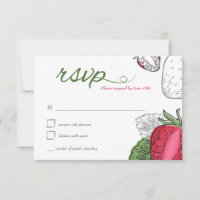 Carte RSVP de la vigne de fraise