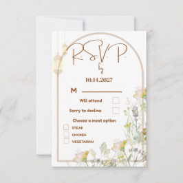 Carte RSVP de mariage