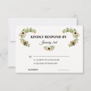 Carte RSVP de mariage