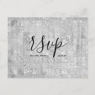 Carte Rsvp de mariage   Carte postale de script gr