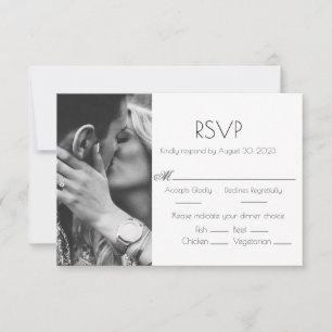 Carte RSVP de mariage Customisée photo