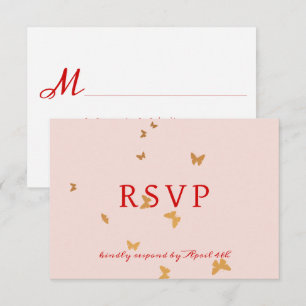 CARTE RSVP DE MARIAGE DE BOUTEILLES D'OR