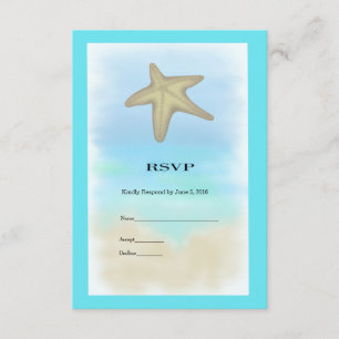 Carte RSVP de Mariage de coquillages Starfish