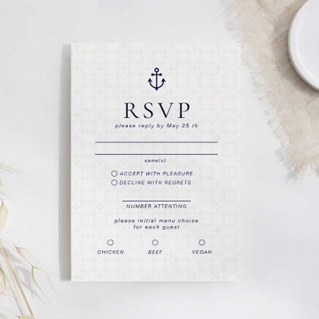 Carte RSVP de mariage de destination de croisière (Créateur téléchargé)
