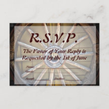 Carte RSVP de mariage de la roue du sud-ouest du W