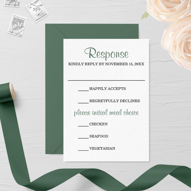Carte RSVP de mariage de pin (Créateur téléchargé)