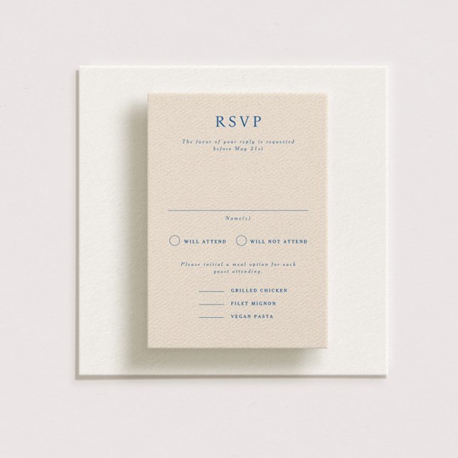 Carte RSVP de Mariage de Portrait Formel Parker (Créateur téléchargé)