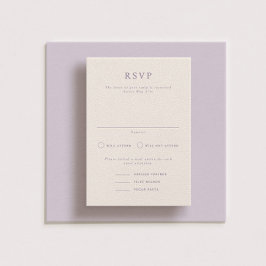 Carte RSVP de Mariage de Portrait Formel Parker