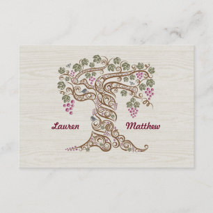 Carte RSVP de mariage de vignoble rustique
