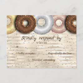 Carte RSVP de mariage Donut