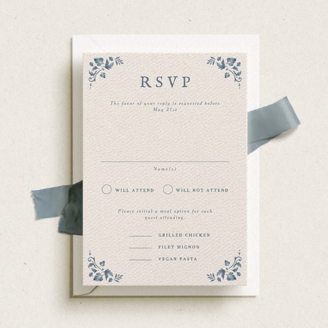 Carte RSVP de mariage du portrait officiel Victori (Créateur téléchargé)