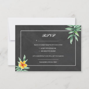 Carte RSVP de mariage en tableau de bord