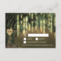 Carte RSVP de mariage espagnol de la mousse de chê