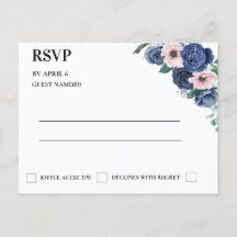 Carte RSVP de mariage Eucalyptus Floral