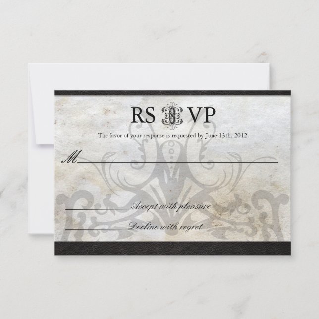 Carte RSVP de mariage gaélique celtique (Devant)
