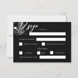 Carte Rsvp De Mariage Gothique Noir Et Blanc Tatou