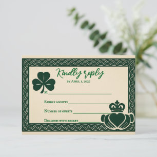 Carte RSVP de mariage irlandais