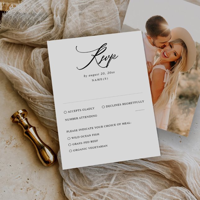 Carte RSVP de mariage minimal moderne (Créateur téléchargé)